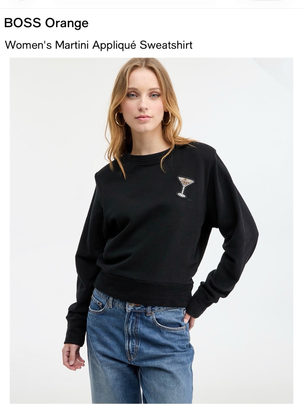 BOSS Orange Women's Martini Appliqué Sweatshirt